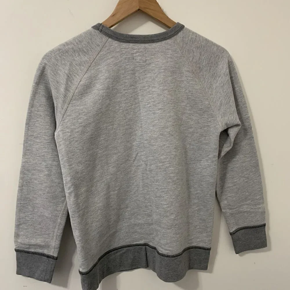 Gap Kids Gray Sweatshirt Boys X-Large (12) Buffalo Plaid Logo